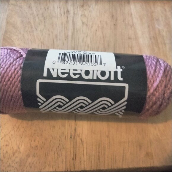 Needloft Lavender Plastic Canvas Yarn 2 Nylon 92 Yards - Picture 2 of 5